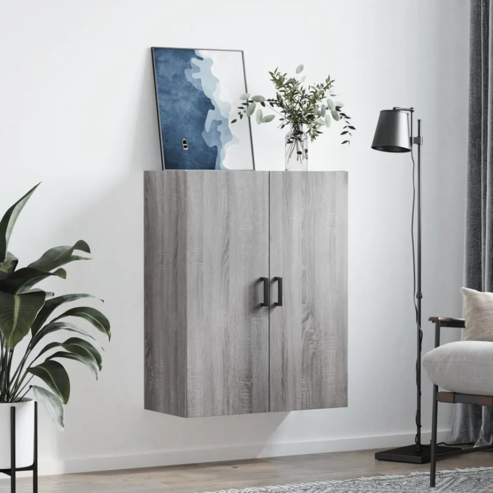 vidaXL Bovenkast 69,5x34x90 cm grijs sonoma eikenkleurig, foto 3