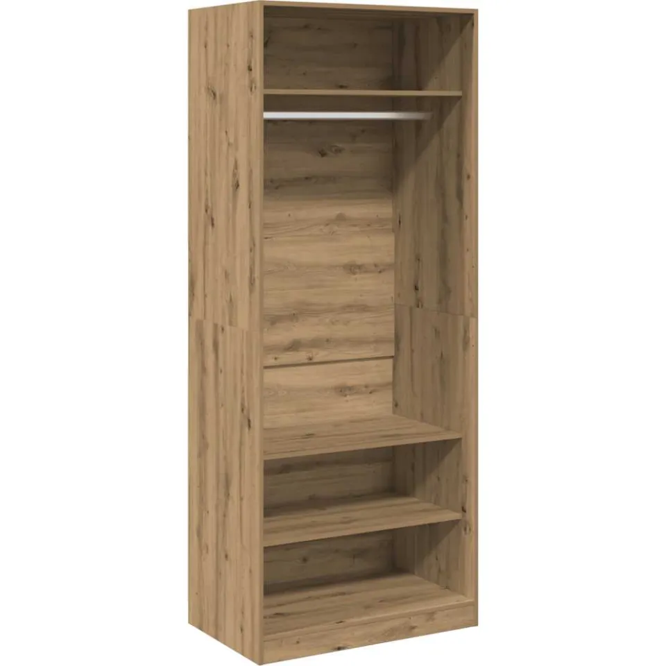 vidaXL Kledingkast 80x50x200 cm bewerkt hout artisanaal eikenkleur, foto 3