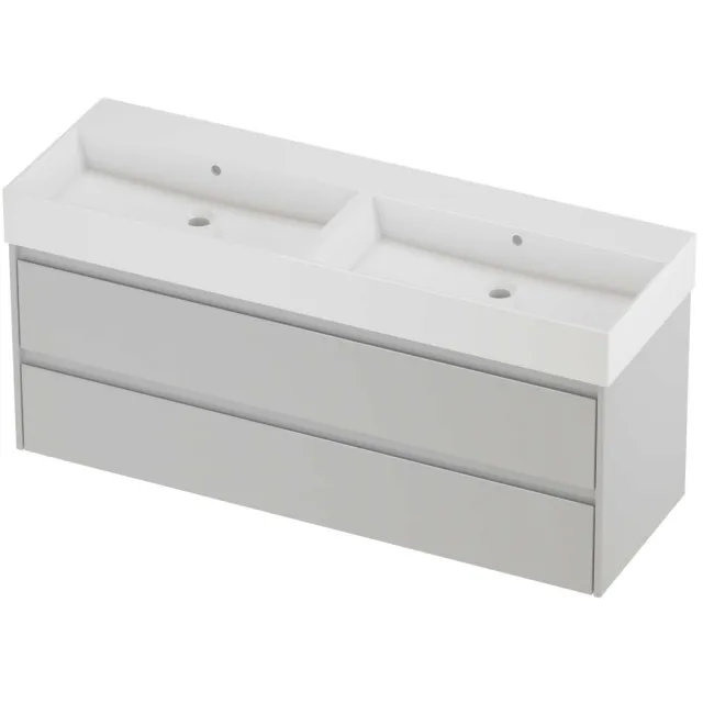 Proline Zara Badmeubelset Porselein Loft 140x46x65 cm Glans Wit Glans Wit