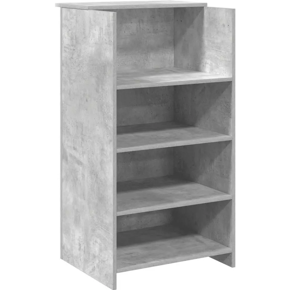 vidaXL Receptiebalie 55x50x103,5 cm bewerkt hout betongrijs grijs, foto 3