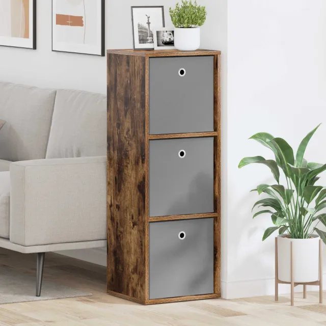 vidaXL Dressoir Gerookt eiken 35 x 32 x 99,5 cm, foto 2