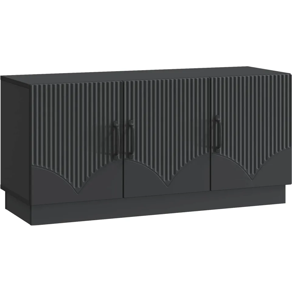 vidaXL TV-kast Zwart 99 x 34,5 x 47 cm Bewerkt hout