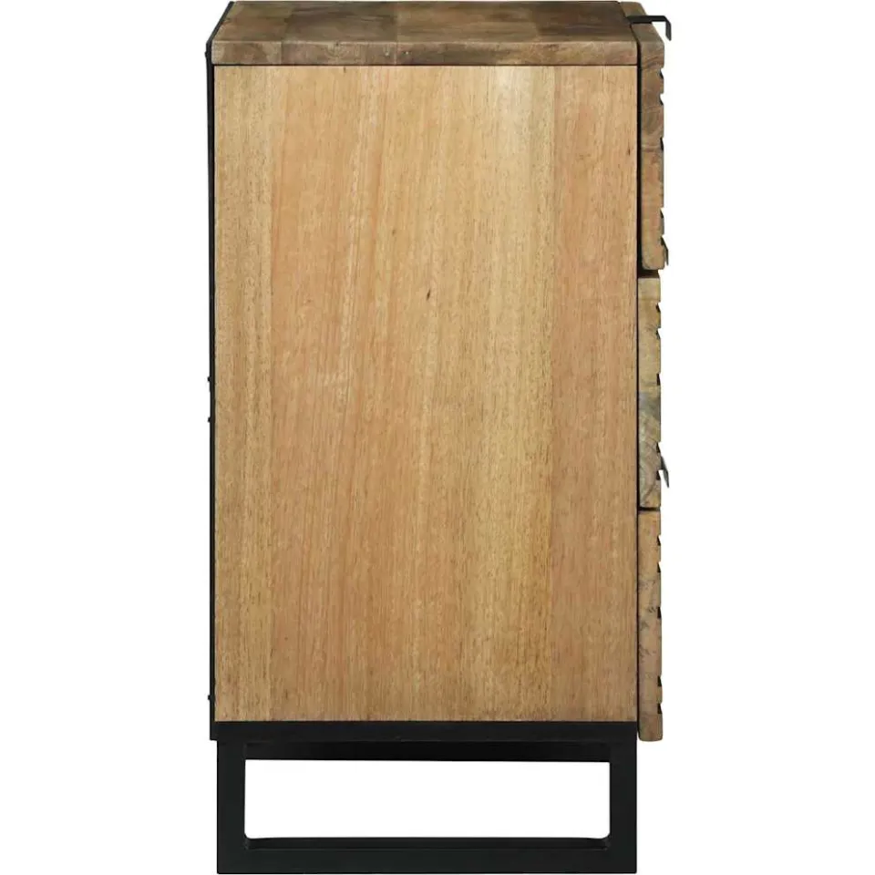 vidaXL Nachtkastje Naturel 50 x 33 x 62 cm Bewerkt hout, foto 4