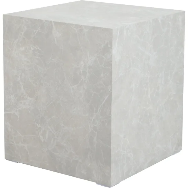 en.casa Bijzettafel Ellelu rechthoekig 45x40x40 cm marmerlook taupe [en.casa]