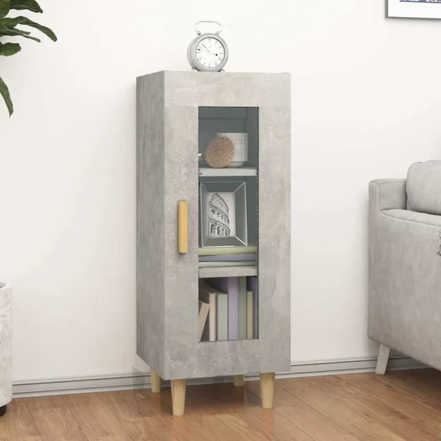 vidaXL Dressoir 34,5x34x90 cm bewerkt hout betongrijs grijs, foto 2