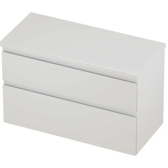 Proline Deck Badmeubelset Asymmetrisch 100x46x55 cm Hoogglans Wit