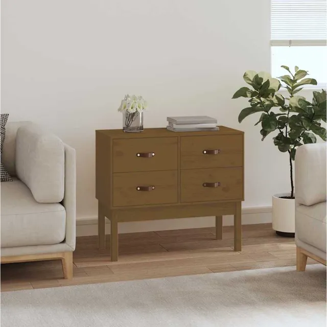 vidaXL Wandkast 90x40x78 cm massief grenenhout honingbruin bruin, foto 2