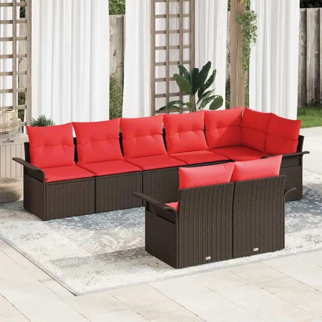 vidaXL Tuin Sofa Set 8 st Bruin poly rattan