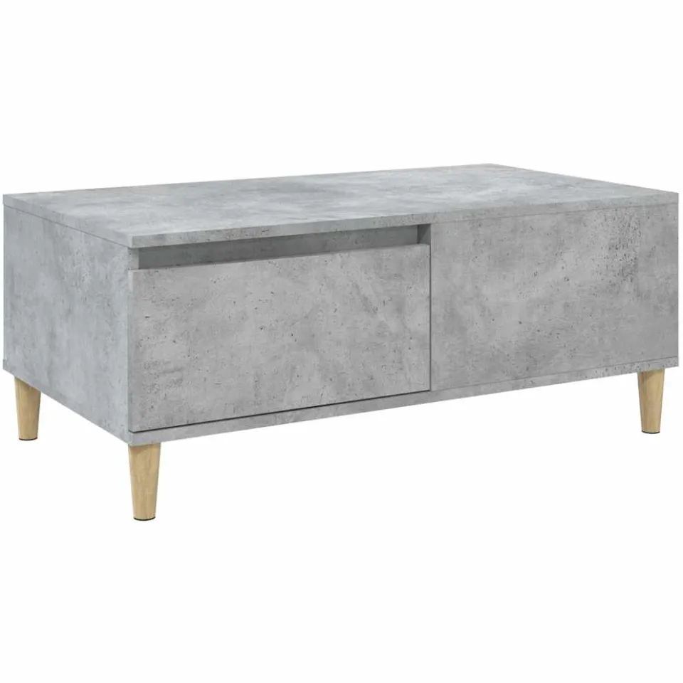 vidaXL Salontafel 90x50x36,5 cm bewerkt hout betongrijs grijs