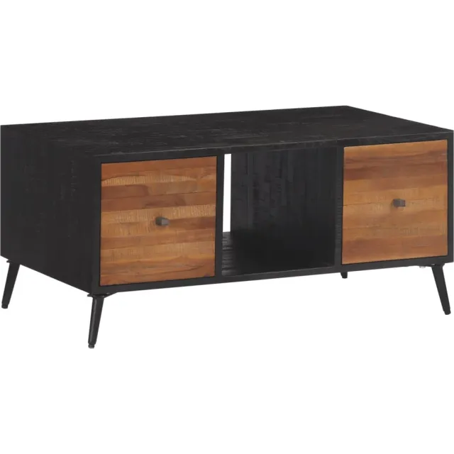 vidaXL Salontafel 90x50x41 cm massief gerecycled teakhout Bruin