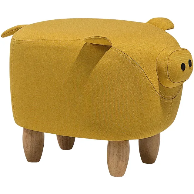 Beliani PIGGY - Hocker - Geel - Polyester