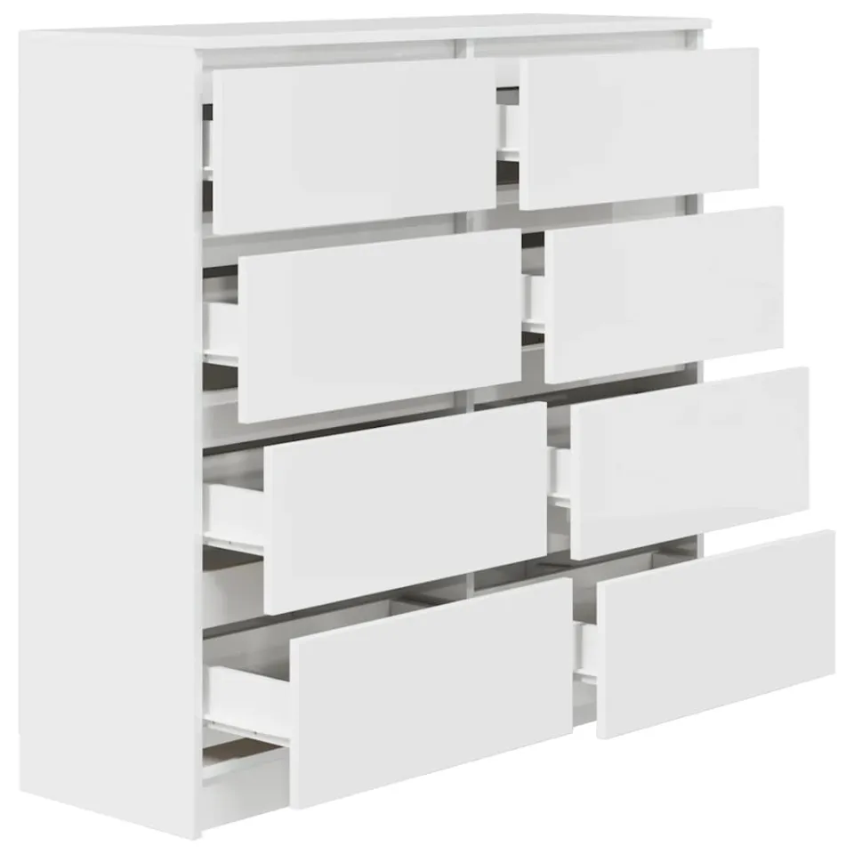 vidaXL Dressoir 100x35x99 cm bewerkt hout wit, foto 4