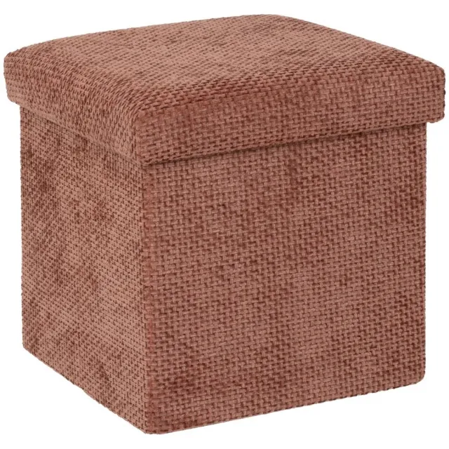 5 Five Simply Smart Opvouwbare opbergpoef van stof MIX'N MODUL Terracotta