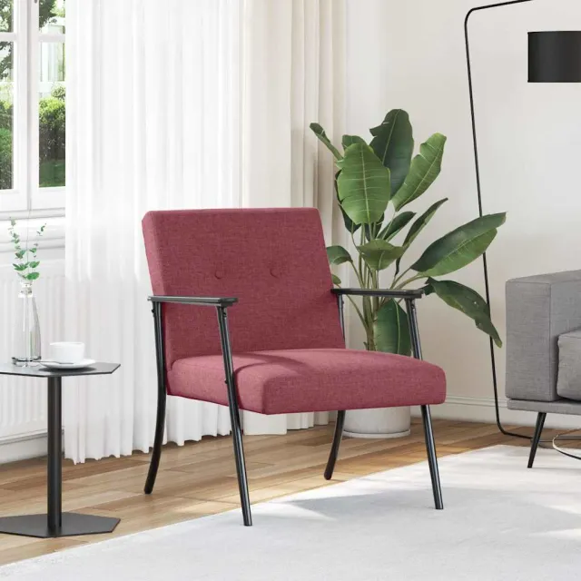 vidaXL Fauteuil Wijnrood Stof