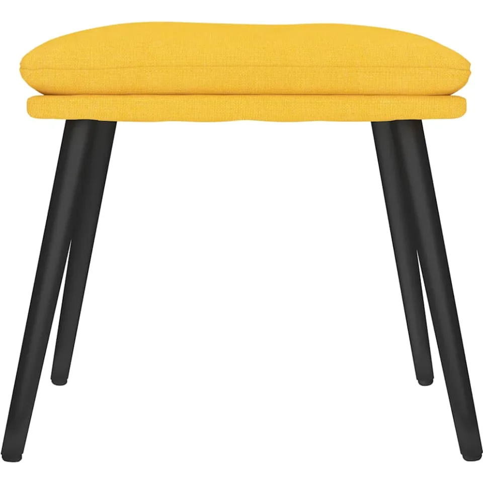 vidaXL Voetenbank 45x29,5x35 cm stof mosterdgeel