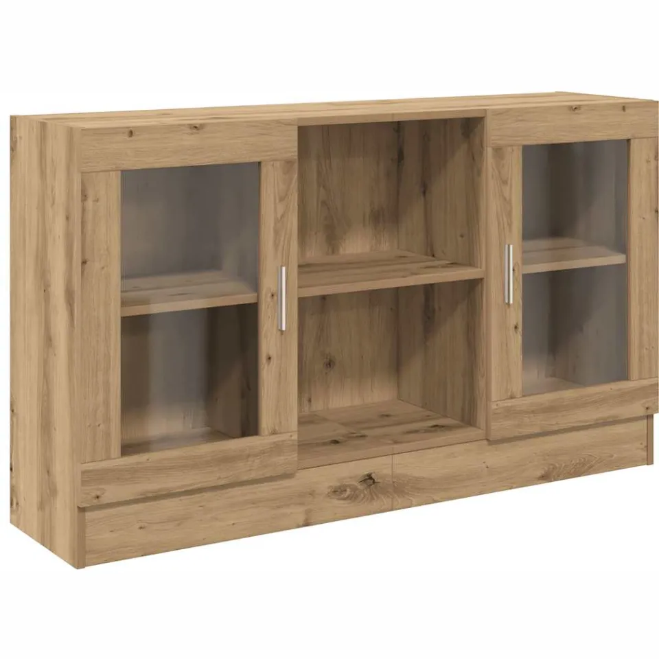 vidaXL Dressoir 120x30,5x70 cm bewerkt hout artisanaal eikenkleurig, foto 3