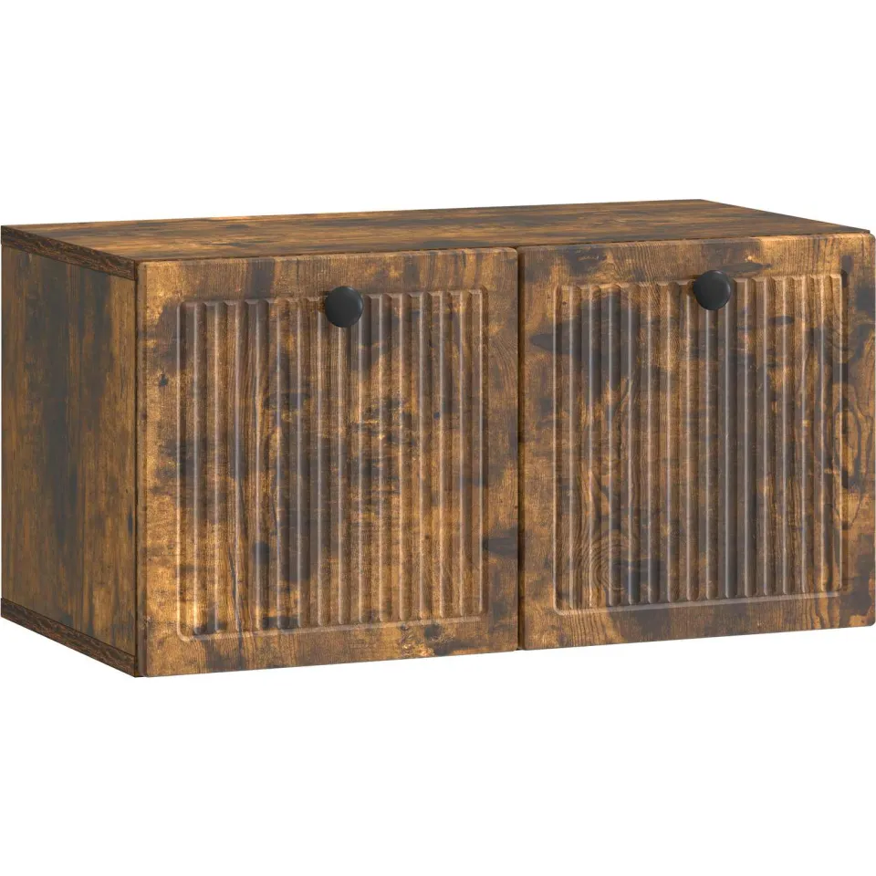 vidaXL Wandbeugel TV-kast 59,5 x 31 x 30 cm Gerookt eiken Bruin