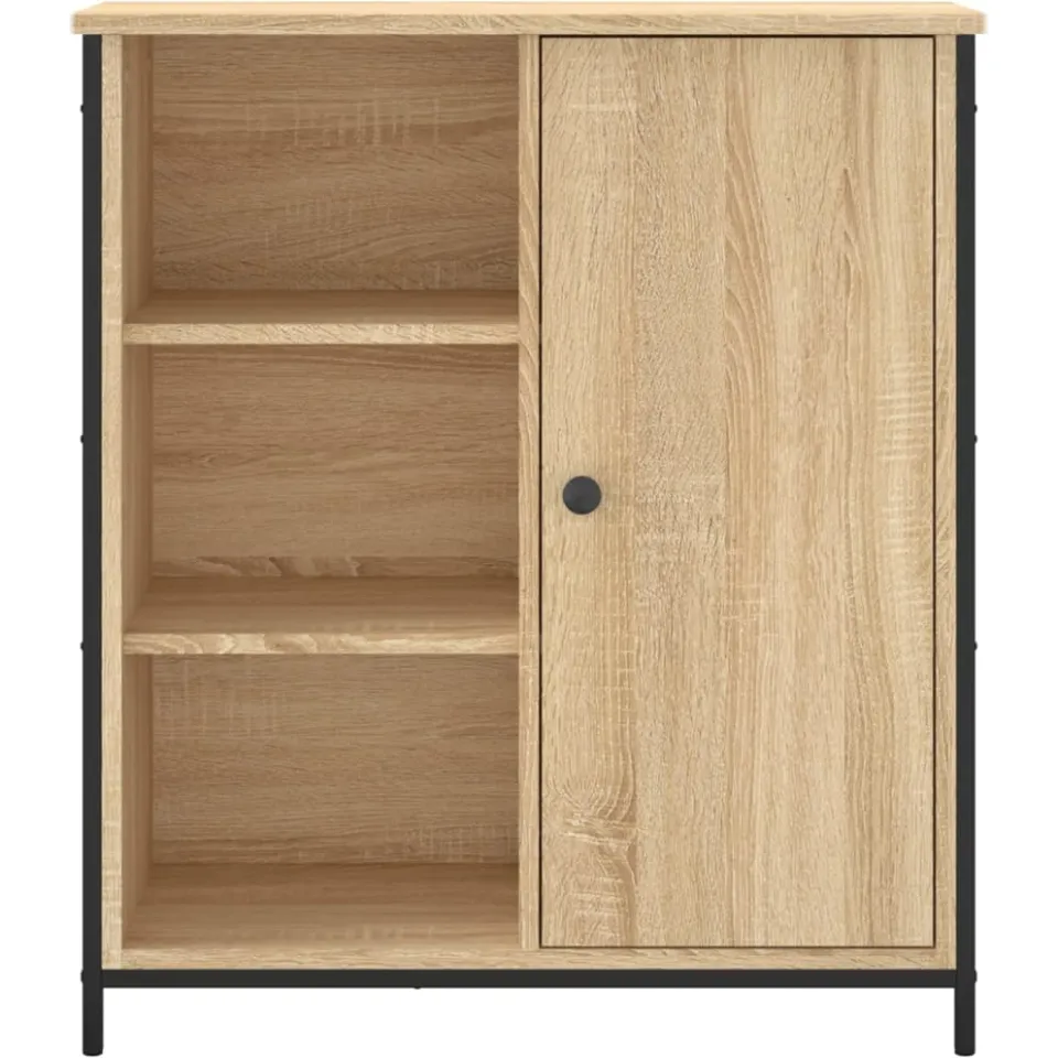 vidaXL Dressoir 70x30x80 cm bewerkt hout sonoma eikenkleurig, foto 4