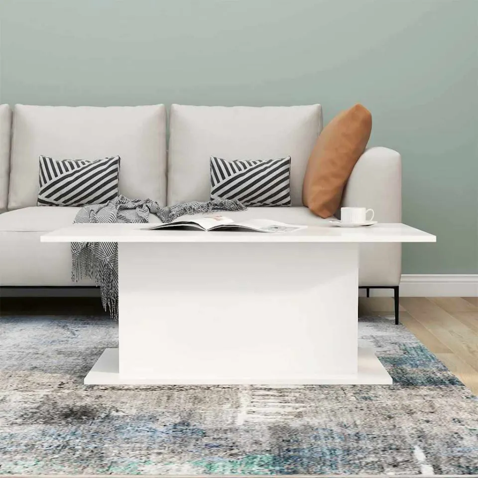 vidaXL Salontafel 102x55,5x40 cm bewerkt hout witr, foto 4