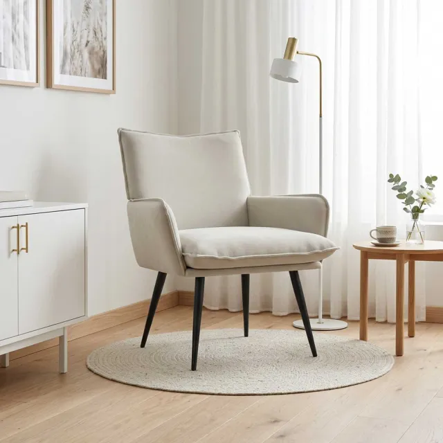 vidaXL Fauteuil Crèmekleurig fluweel