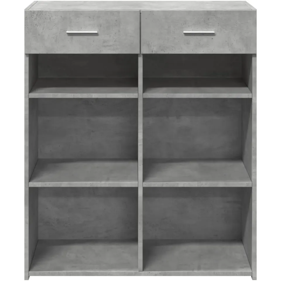 vidaXL Dressoir 80x42,5x93 cm bewerkt hout betongrijs