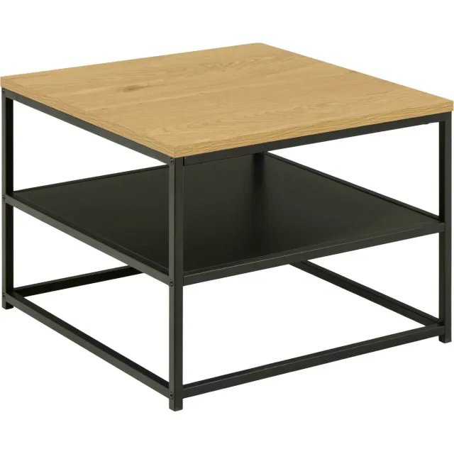 Bendt Salontafel 'Ture' Eiken en metaal, 55 x 55cm Naturel