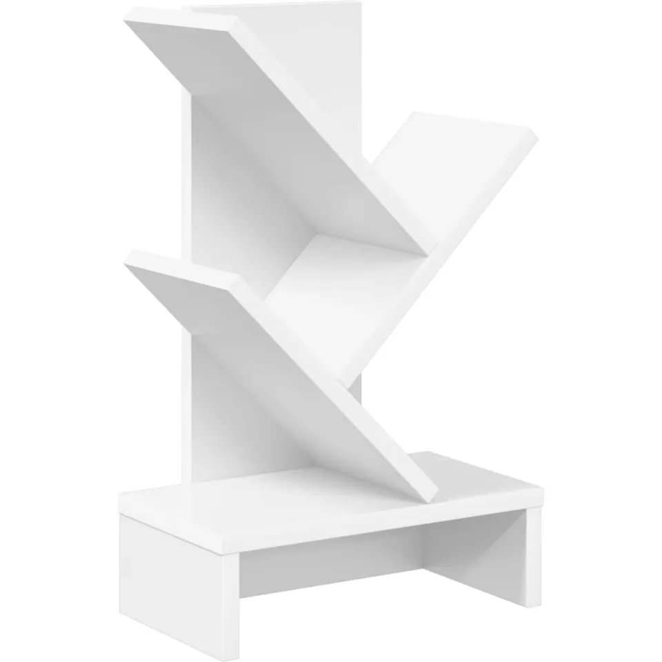 vidaXL Boomvormige boekenplank met 3 planken 30 x 18 x 48 cm Wit, foto 3