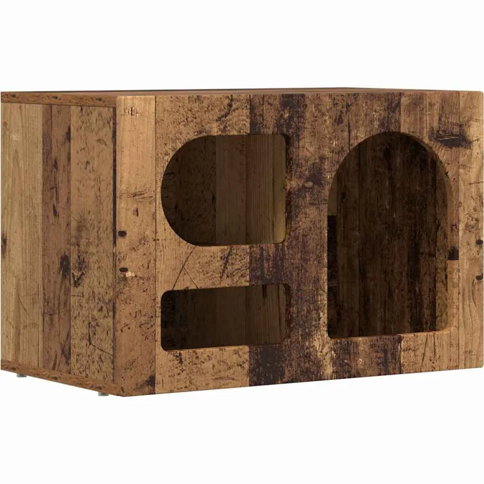 vidaXL TV-kast ELST 60 x 35 x 40 cm Oudhout Bewerkt hout bruin, foto 3