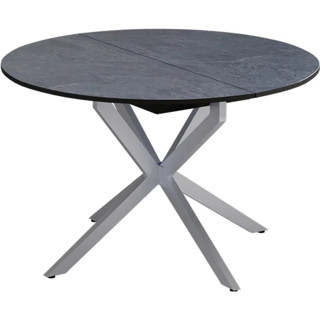Vicco Eettafel Loyd, Antraciet/Grijs, 120-160 x 120 cm Uitschuifbaar