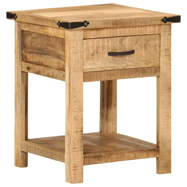 vidaXL Nachtkastje 40x40x50 cm massief mangohout Bruin