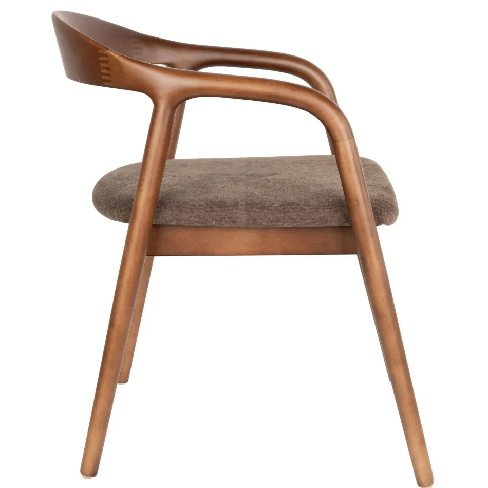 Housecraft Living Melody eetkamerstoel met armleuningen bruin, foto 3