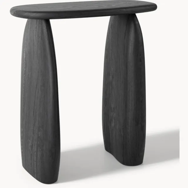 Westwing Collection Wandtafel Pamuk van mangohout Zwart