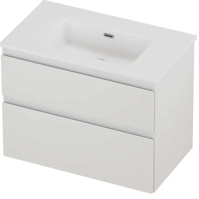 Proline Tribute Badmeubelset Porselein Elegant Zonder Kraangat 80x46x62 cm Glans Wit Glans Wit