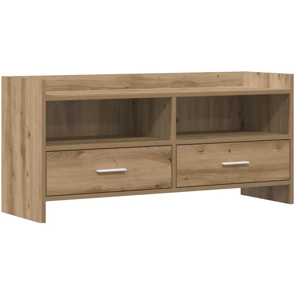 vidaXL TV-kast 100 x 33 x 47 cm Artisanaal eiken Bewerkt hout Bruin