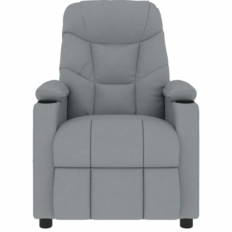 vidaXL Massagestoel stof lichtgrijs