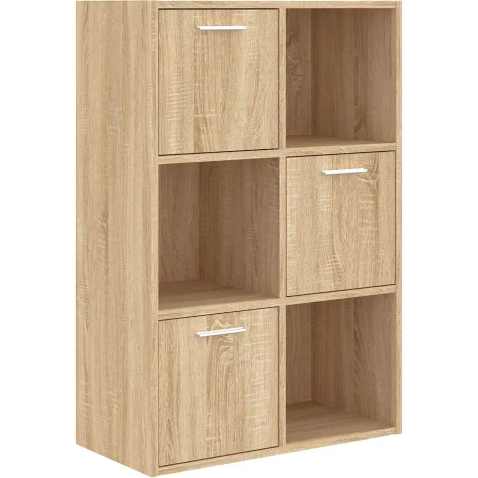 vidaXL Opbergkast 60x29,5x90 cm bewerkt hout sonoma eikenkleurig Bruin