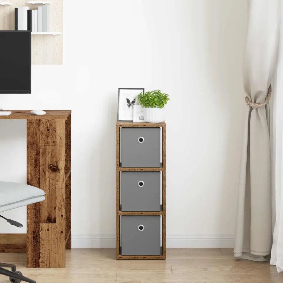vidaXL Dressoir Oudhout 25,5 x 22 x 69,5 cm bruin, foto 3