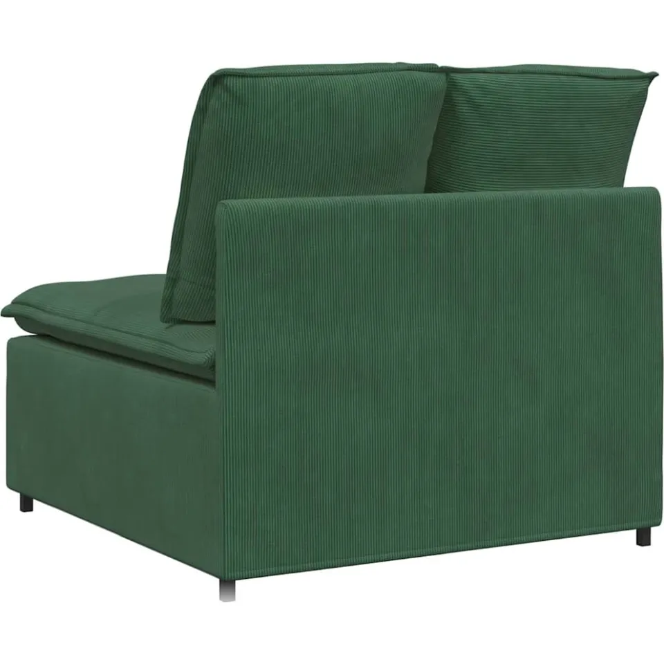 vidaXL Modulaire bank middenmodule met kussens 100 cm donkergroen groen, foto 4