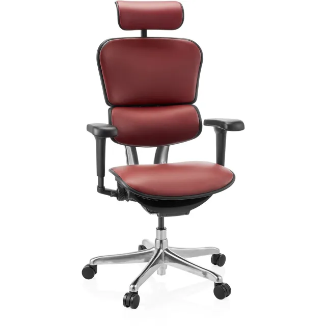 hjh office Bureaustoel / directiestoel ERGOHUMAN ULTRA L GEN2 leer bordeauxrood hjh OFFICE