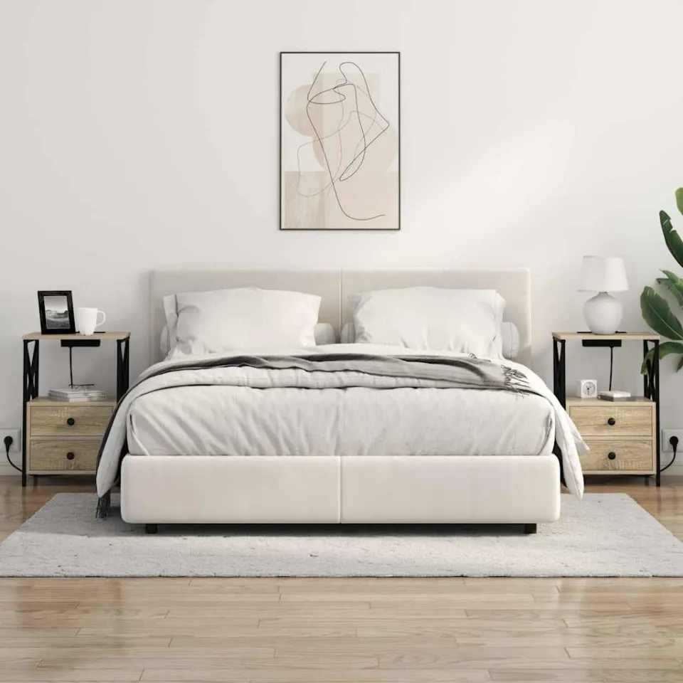 vidaXL Nachtkastje 2 st Sonoma Eiken 40 x 31 x 60 cm Bewerkt hout, foto 4