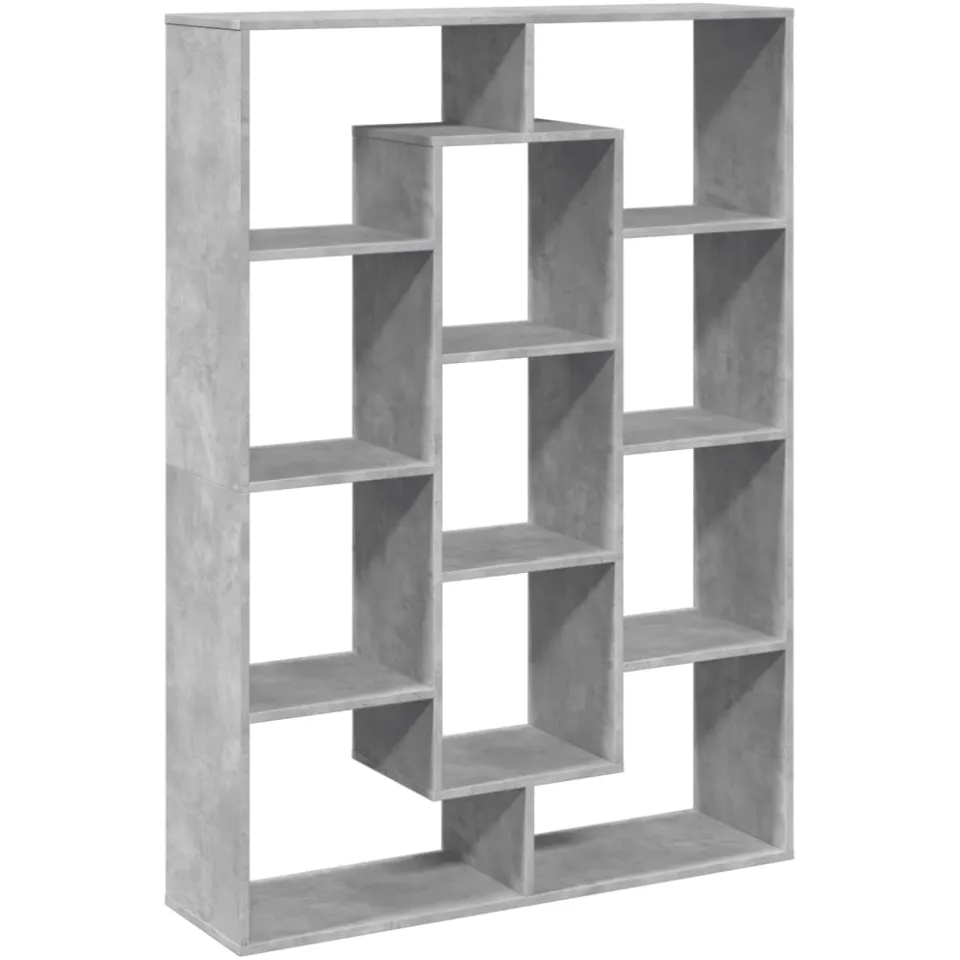 vidaXL Boekenkast 102x29x143 cm bewerkt hout betongrijs