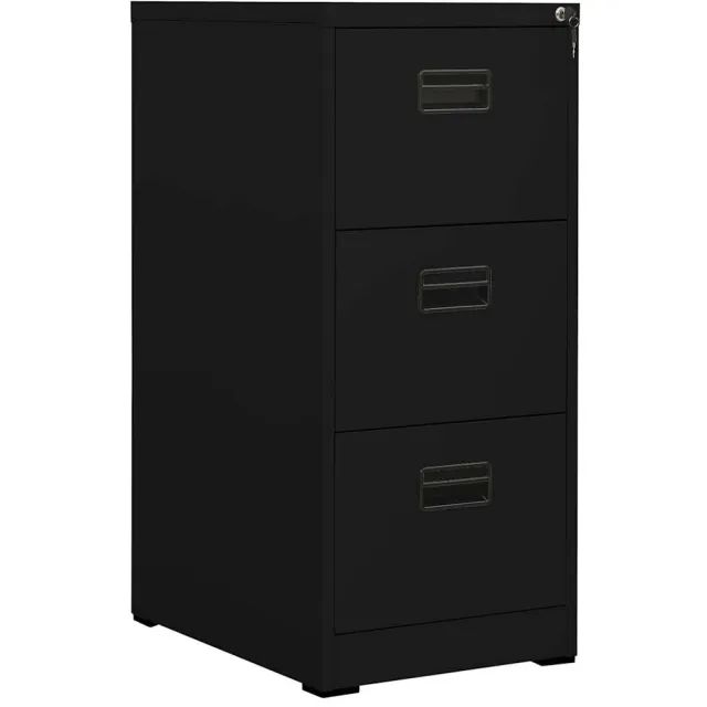 vidaXL Archiefkast 46x62x102,5 cm staal zwart