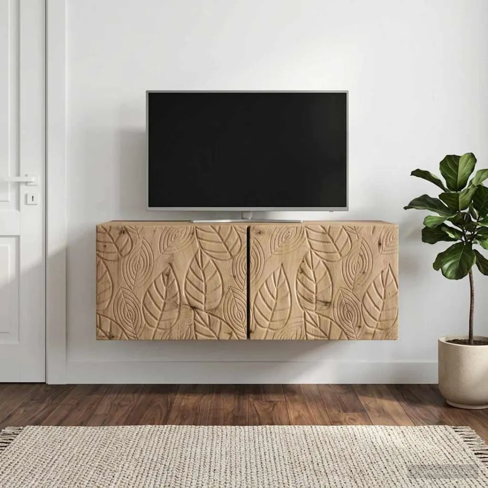 vidaXL Wandbeugel TV-kast 98 x 41 x 30 cm Artisanaal eiken, foto 3