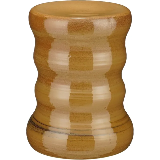 Goossens Bijzettafel Gemmy - 29 x 41 x 29 - keramiek - bruin keramiek bruin