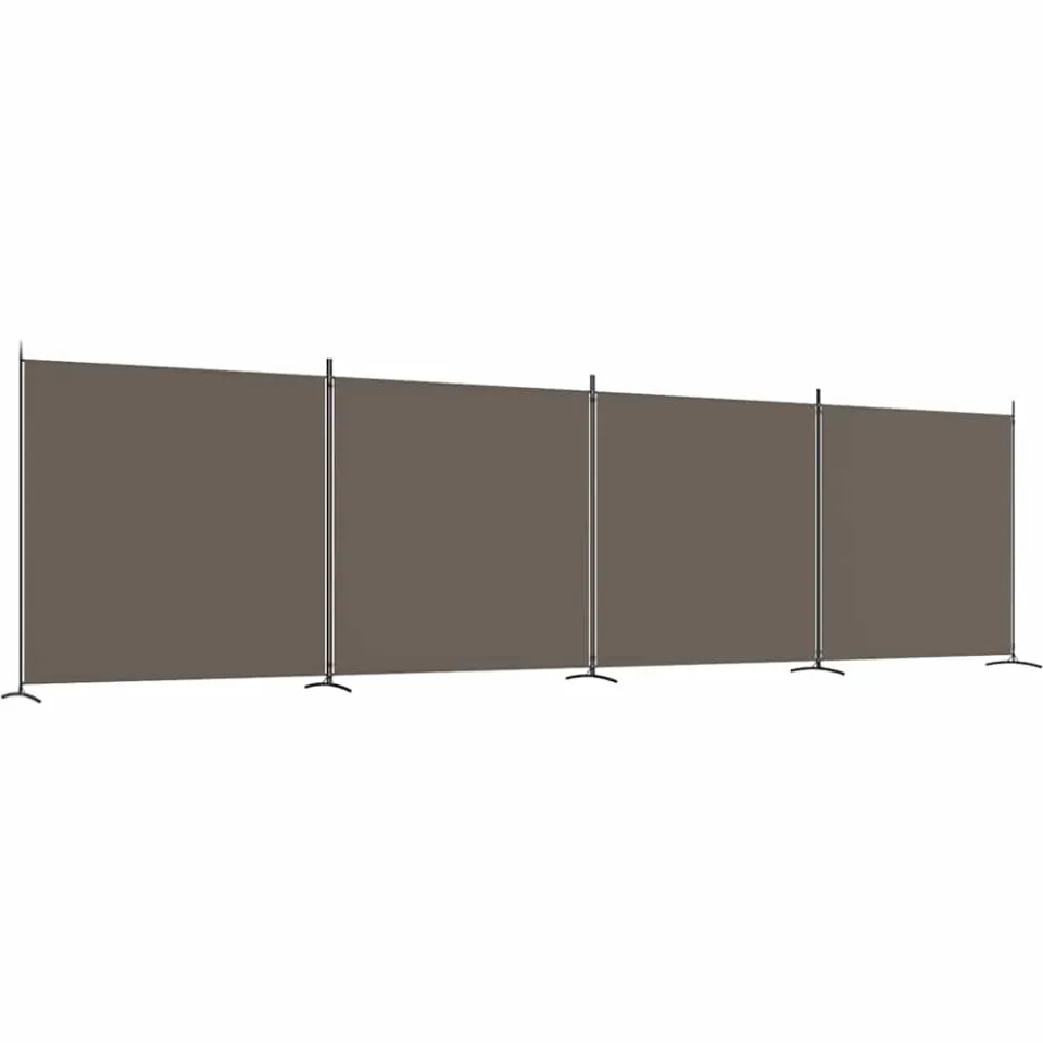 vidaXL Kamerscherm met 4 panelen 698x180 cm stof antracietkleurig, foto 3