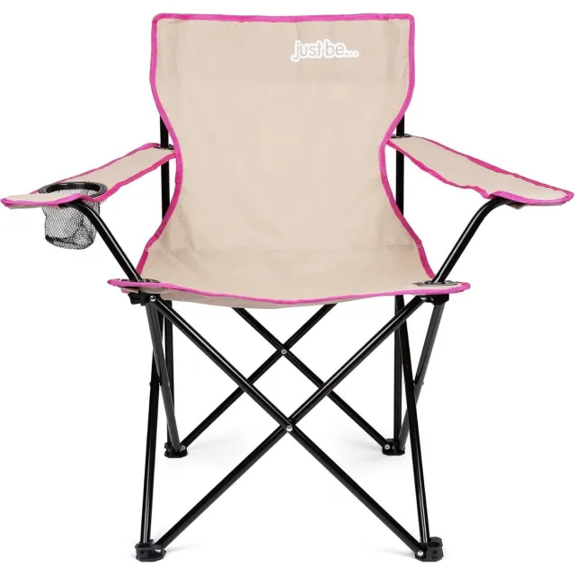 Just be... Klapstoel voor camping Grijs/Roze