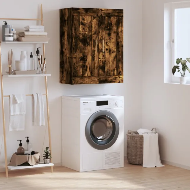 vidaXL Wandkast 69,5x34x90 cm bewerkt hout gerookt eikenkleurig Bruin