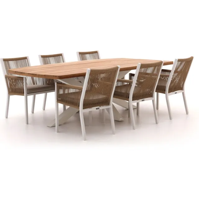 Manifesto Furniture Manifesto Rivola/Induno Deens ovaal 240cm dining tuinset 7-delig