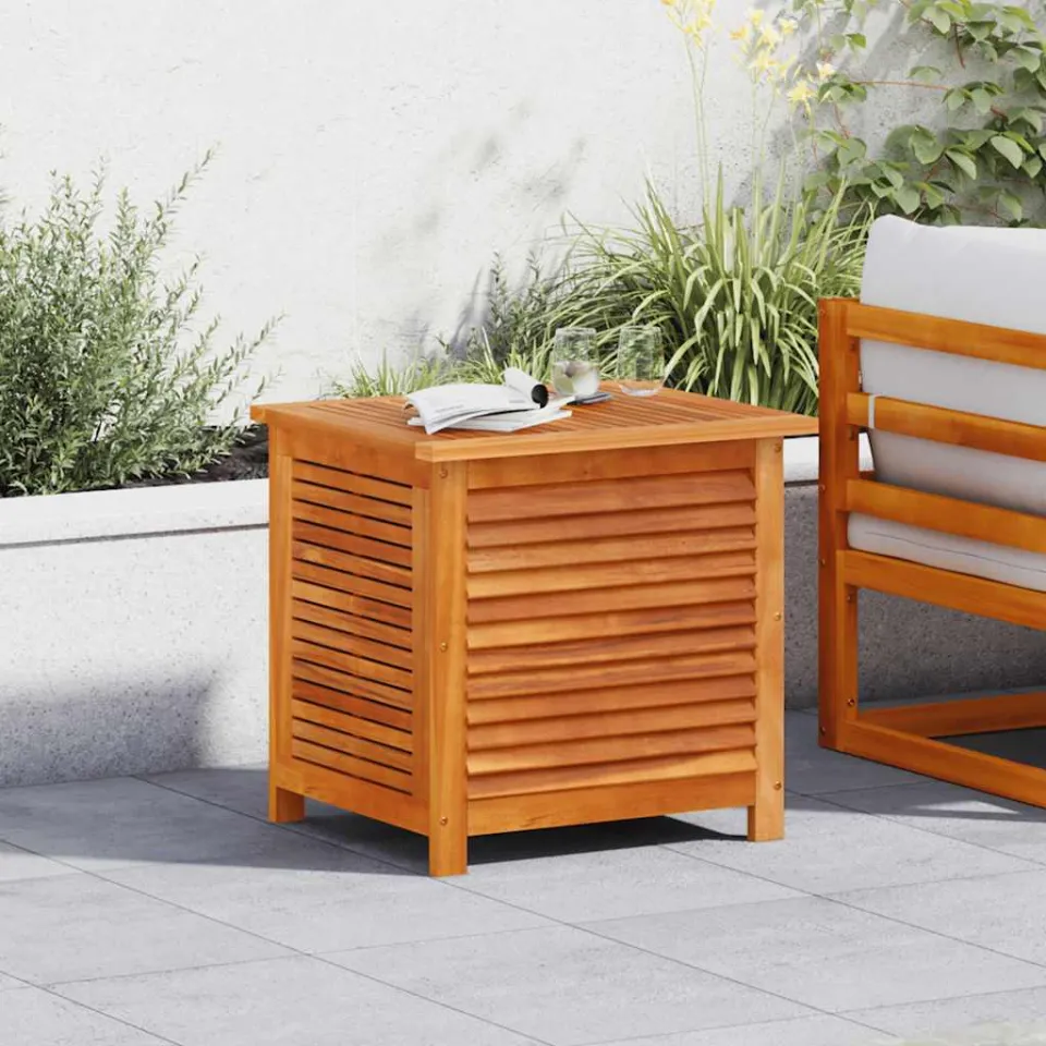 vidaXL Tuinbox met jaloezieën 60x50x56 cm massief acaciahout bruin, foto 3