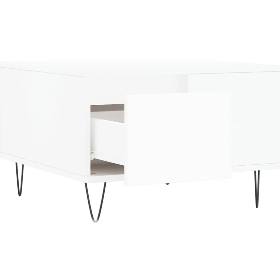 vidaXL Salontafel 55x55x36,5 cm bewerkt hout wit, foto 4